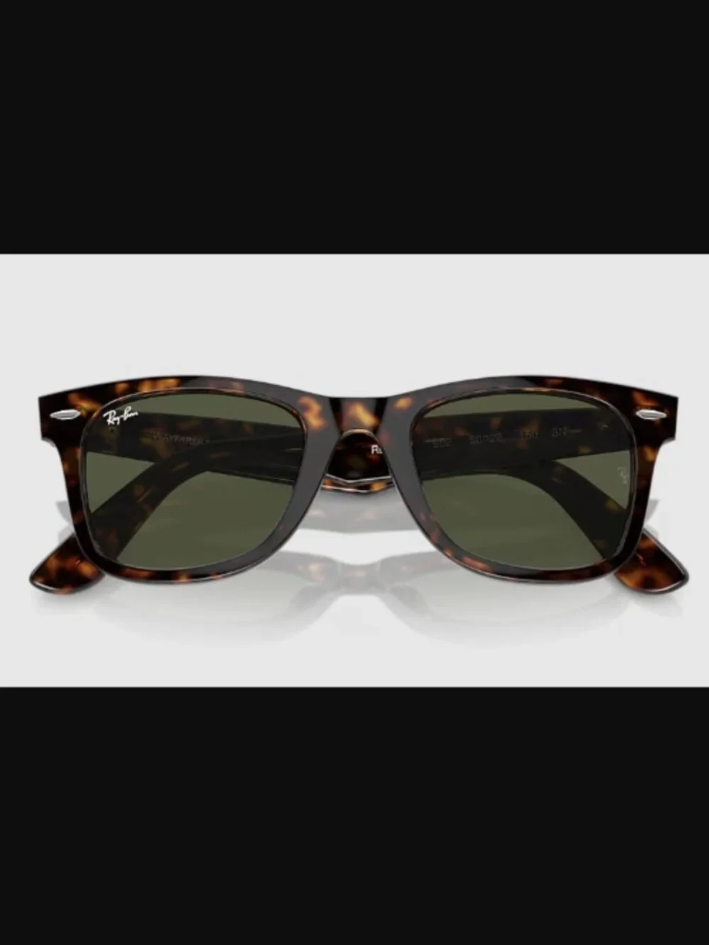 Ray-Ban Original RB2140 Wayfarer Tortoiseshell & Green Lens Sunglasses